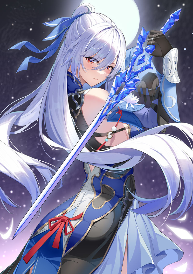 游戏《崩坏：星穹铁道(Honkai Star Rail、崩壊：スターレイル、崩铁)》的人气角色“镜流(Jingliu)”的高清角色图包