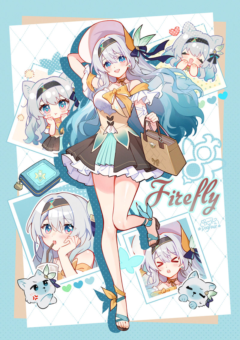 游戏《崩坏：星穹铁道(Honkai Star Rail、崩壊：スターレイル、崩铁)》的人气角色“流萤(Firefly)”的高清角色图包
