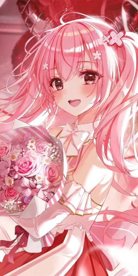 超可爱的双马尾二次元女孩子