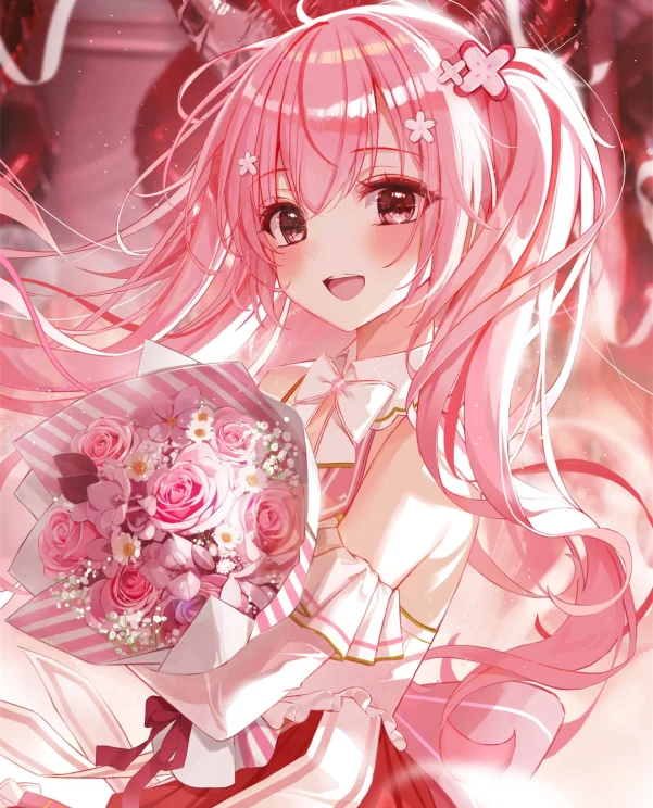 超可爱的双马尾二次元女孩子