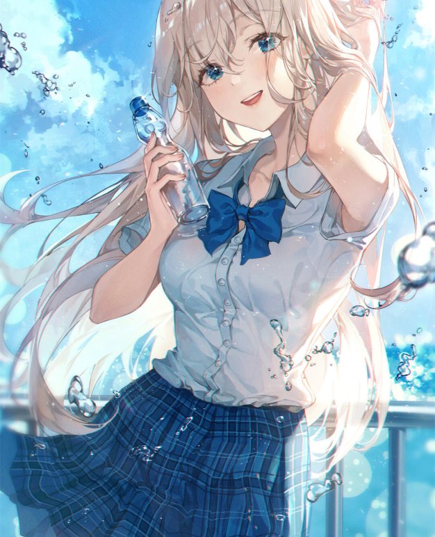 炎热夏日 来根雪糕吧 JK少女 韩国画师ttosom的插画作品