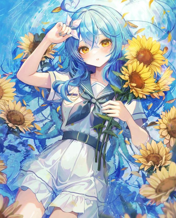 捧着花见面永远是件超级浪漫的事