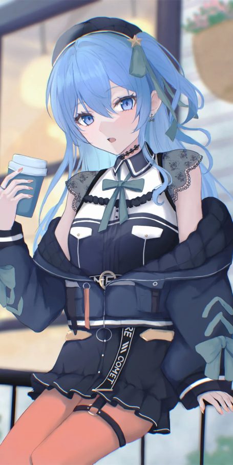 你喜欢蓝色头发美少女吗？