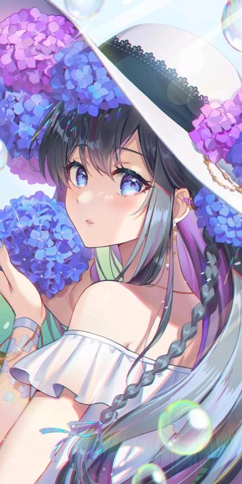 为雨景增色/绣球花插画特辑