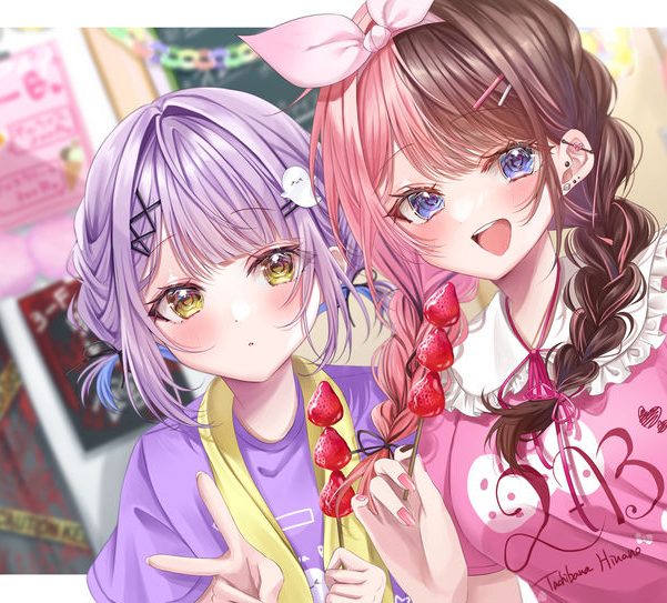 清纯可人/麻花辫女子插画特辑