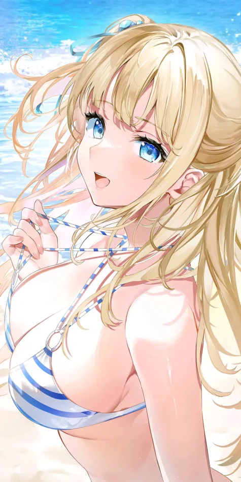 海边的亮点♡ – 花纹比基尼插画特辑