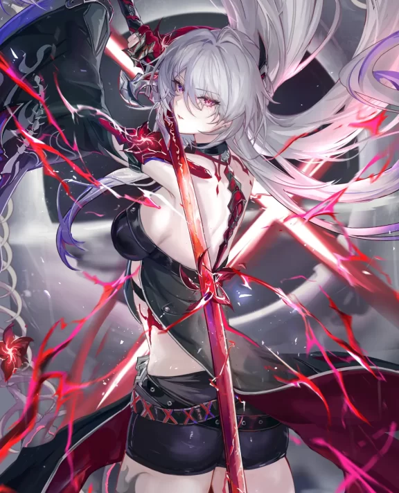 神秘的对比 – 银白发赤瞳角色插画特辑