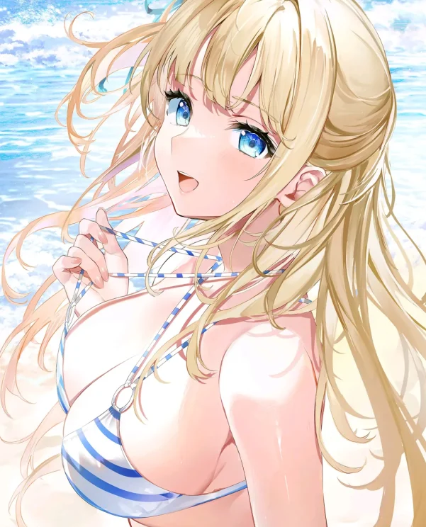 海边的亮点♡ – 花纹比基尼插画特辑