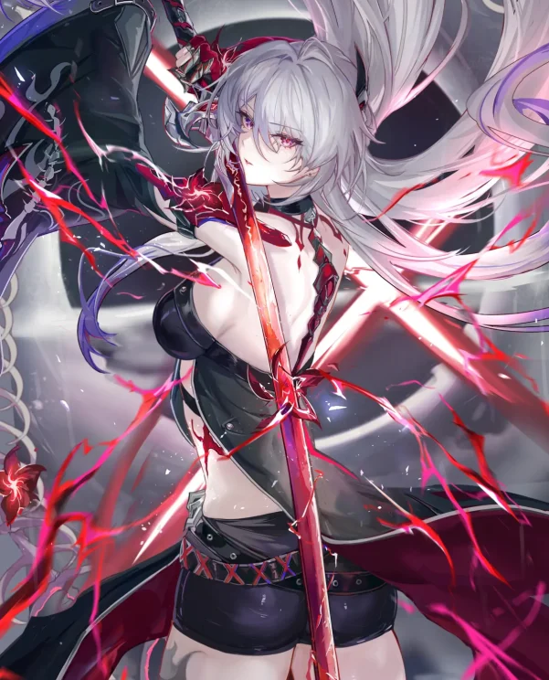 神秘的对比 – 银白发赤瞳角色插画特辑