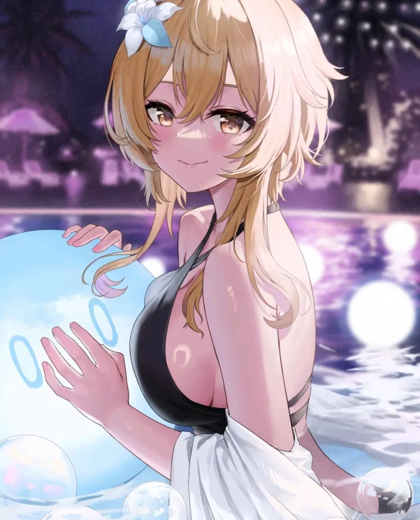 绝对上镜♡ – 夜间泳池插画特辑