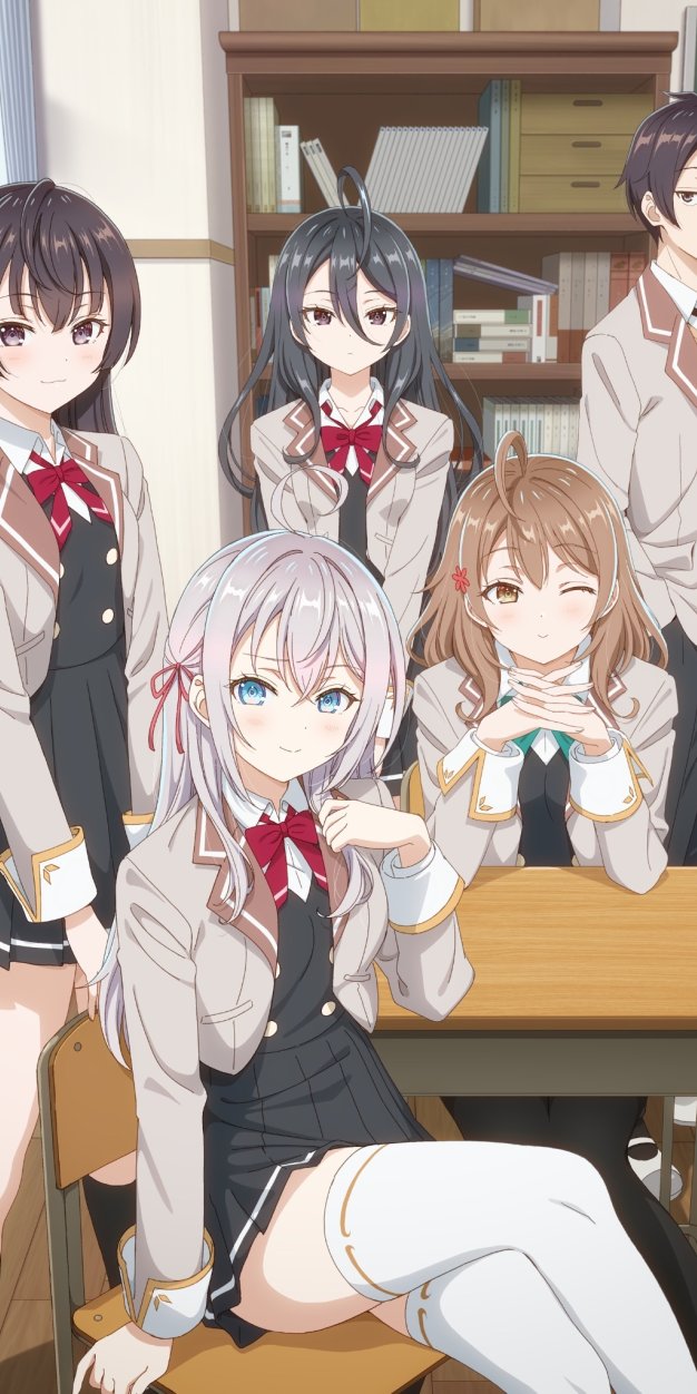 可爱白发傲娇JK!《邻座艾莉同学》官推壁纸插图专辑