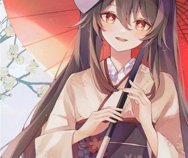 原神胡桃4K8K超清壁纸立绘p站pixiv原画插画海报画集