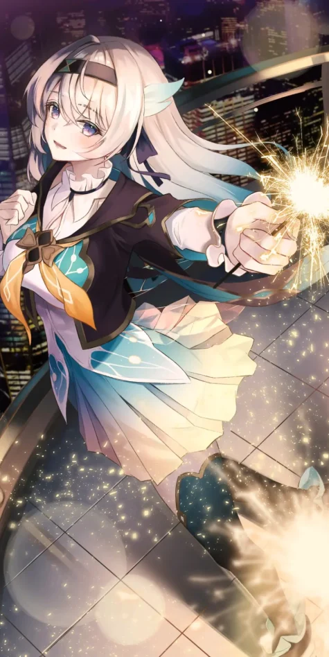 璀璨的夏日一景 – 手持烟花插画特辑