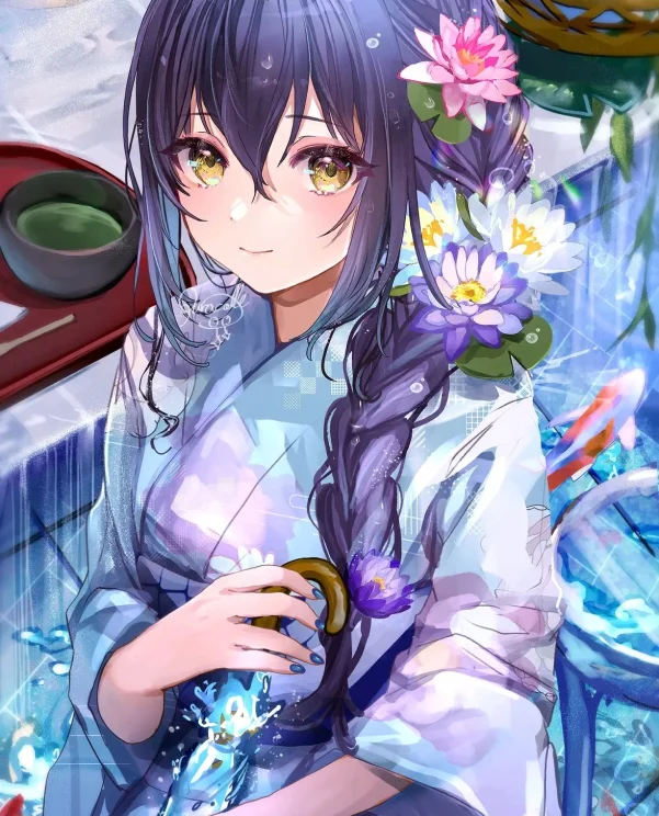 于水面绽放 – 睡莲及荷花插画特辑