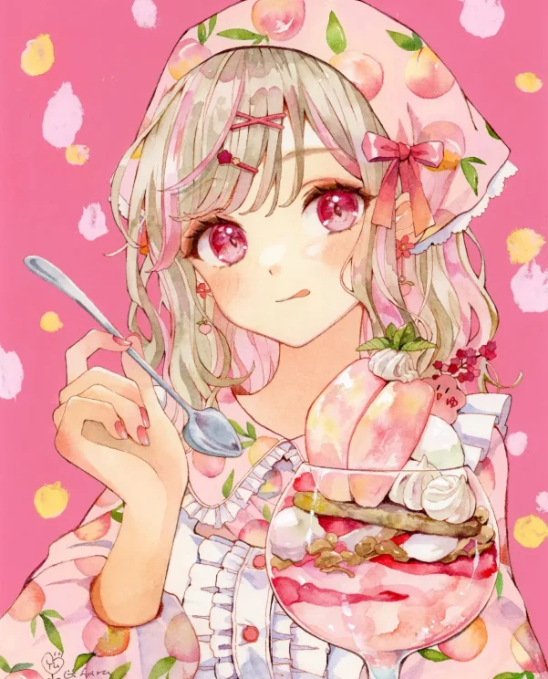 满满的甜蜜♡ – 芭菲插画特辑