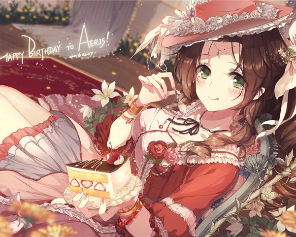 艾瑞丝(最终幻想7)壁纸图包原画插画素材P站同人图合集