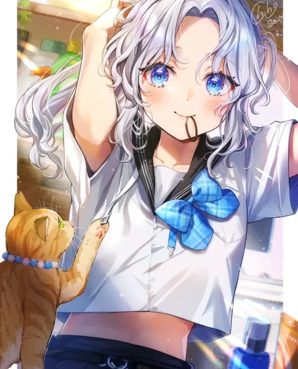 打起精神! – 绑头发插画特辑