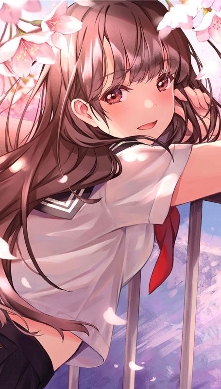 动漫长发少女主题女生插画原画高清手机电脑壁纸