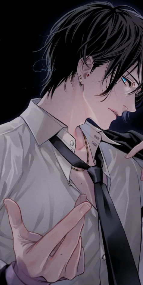 颈上的优雅 – 领带男子插画特辑