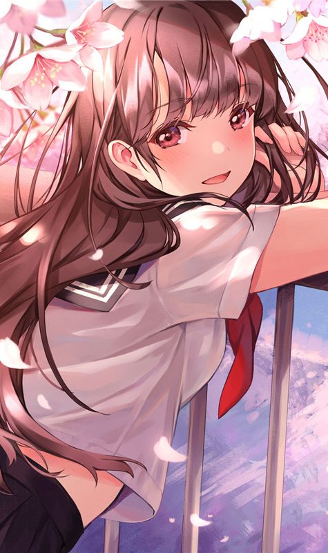 动漫长发少女主题女生插画原画高清手机电脑壁纸