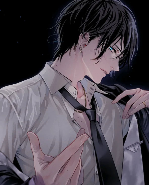 颈上的优雅 – 领带男子插画特辑