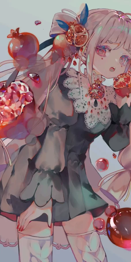 艳红宝石 – 石榴插画特辑