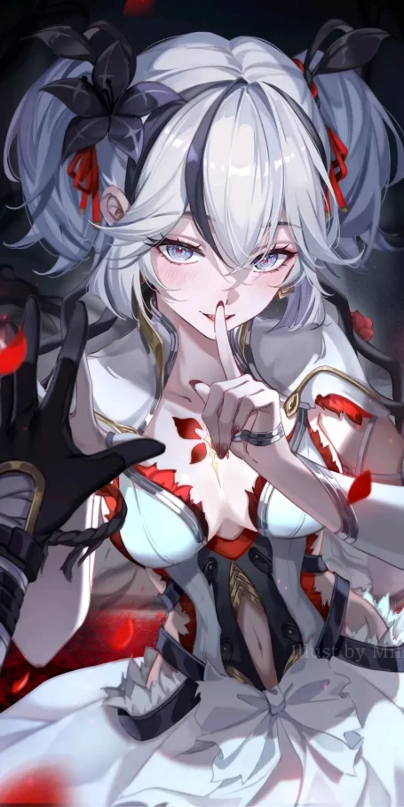 目光聚焦于指尖 – 手放嘴边插画特辑