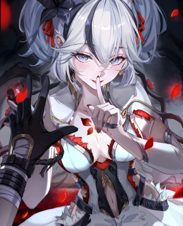目光聚焦于指尖 – 手放嘴边插画特辑