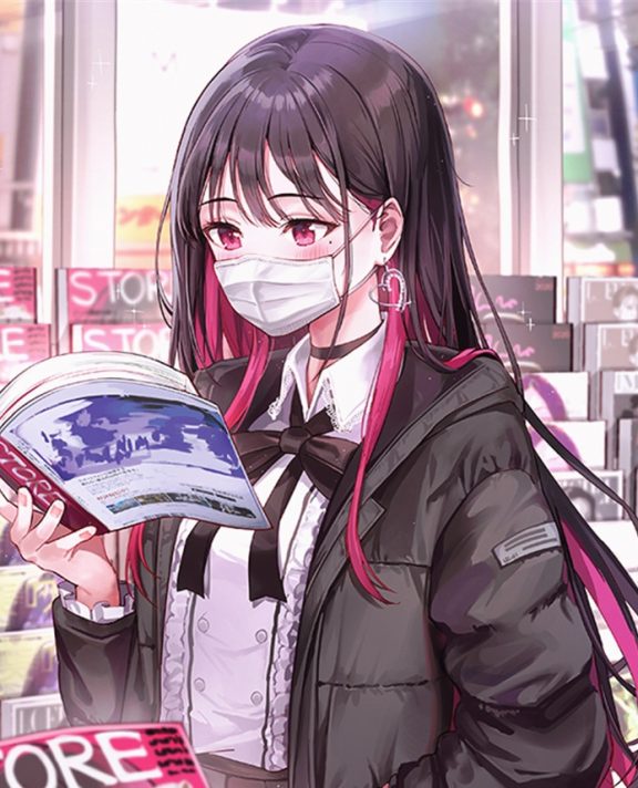 动漫泪痣少女P站pixiv主题图集原画插画壁纸画集图片素材美术资料