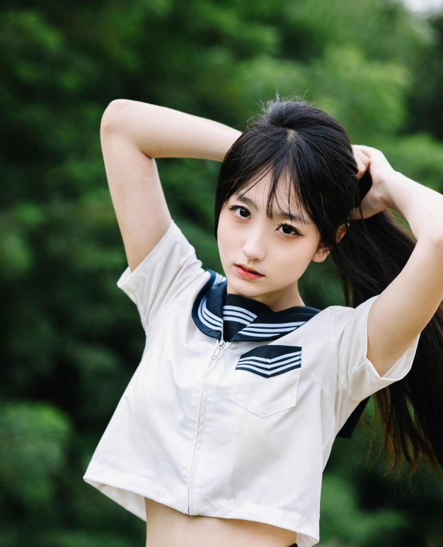 JK水少女_捏捏新酱 – 美图作品图片欣赏