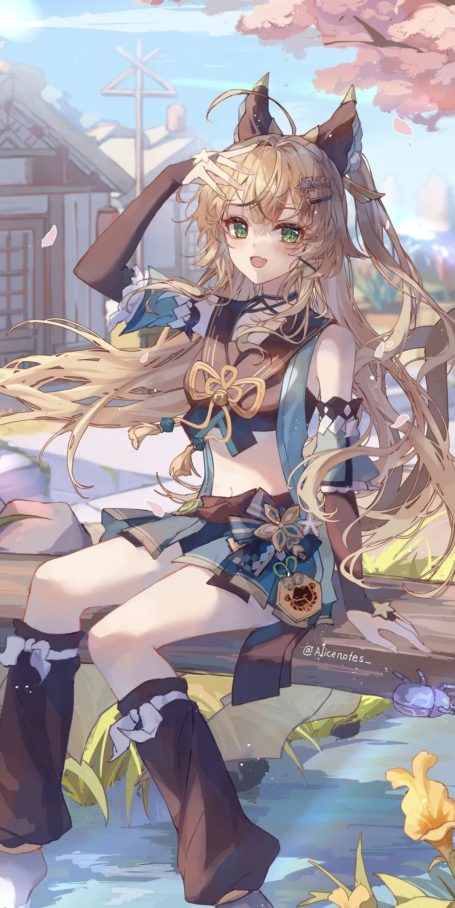 动漫壁纸 | 乌云被风揉碎，散成天边淡紫色的絮