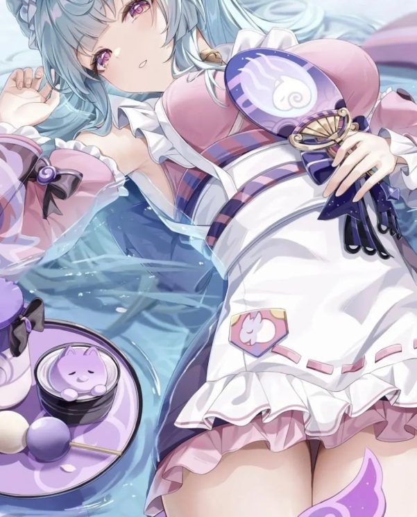 动漫壁纸 | 风铃把月光敲成碎片，落在茶盏里，便泡出了半杯星河的清浅