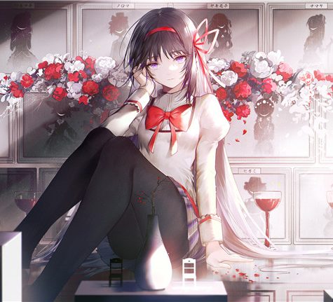 魔法少女小圆角色晓美焰相关图集原画插画CG线稿立绘壁纸图片素材