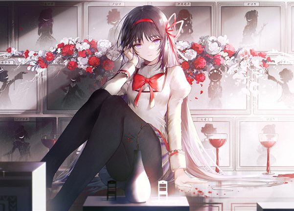 魔法少女小圆角色晓美焰相关图集原画插画CG线稿立绘壁纸图片素材