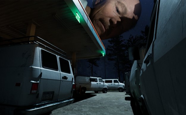 出口前:加油站/Before Exit: Gas Station