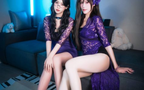 不呆猫 人妻双人写真摄影故事，光影交织下的双生花与温柔羁绊