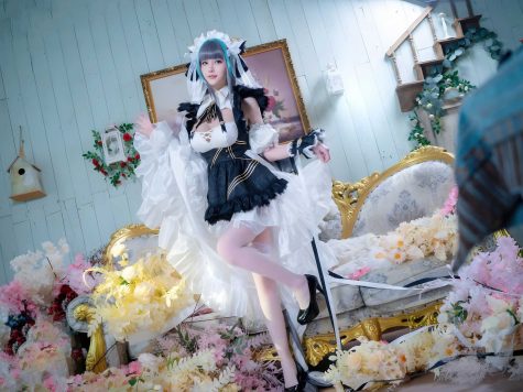 花兮_honoka 碧蓝航线 柴郡 原皮，蔚蓝之约下的灵动猫娘写真拍摄全记录