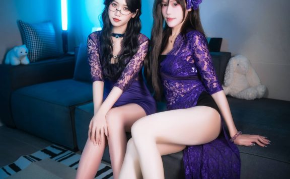 不呆猫 人妻双人写真摄影故事，光影交织下的双生花与温柔羁绊