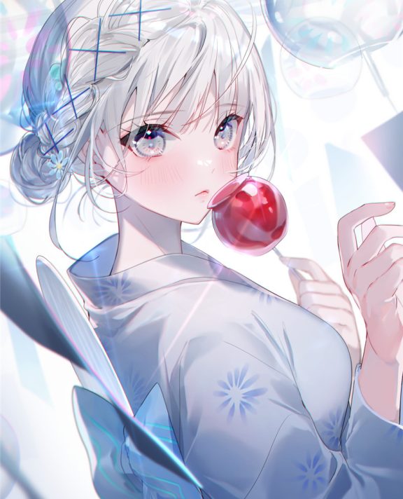 动漫二次元插画夏日浴衣少女主题图集原画壁纸CG图片素材美术资料