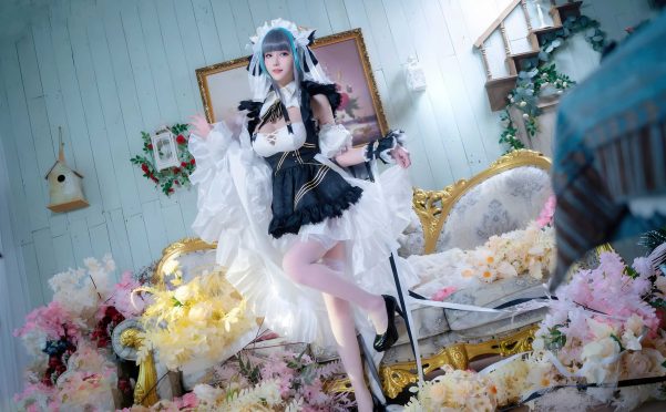 花兮_honoka 碧蓝航线 柴郡 原皮，蔚蓝之约下的灵动猫娘写真拍摄全记录