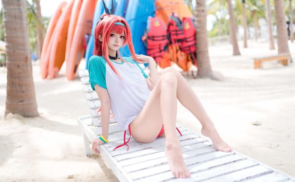 九柒喵 Nikke胜利女神 拉毗泳装,夏日海滨的机甲浪漫与光影诗篇全记录