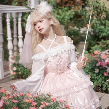 星纱恋曲 lolita裙正版原创jsk三段蛋糕裙纯色洛丽塔吊带连衣裙