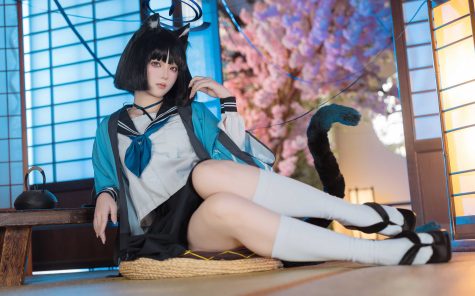 屿鱼Yukako 蔚蓝档案 桐生桔梗,摄影师镜头下的学院偶像与光影交织的视觉叙事