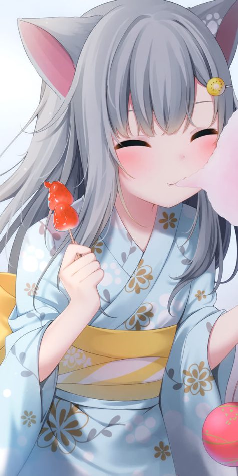 人气画师甘城なつき(Amashiro Natsuki)的vtuber形象”Nachoneko(なちょねこ、なちょ猫、甘城猫猫)”的高清角色图包