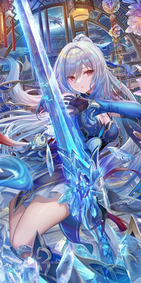 游戏《崩坏：星穹铁道(Honkai Star Rail、崩壊：スターレイル、崩铁)》的人气角色“镜流(Jingliu)”的高清角色图包