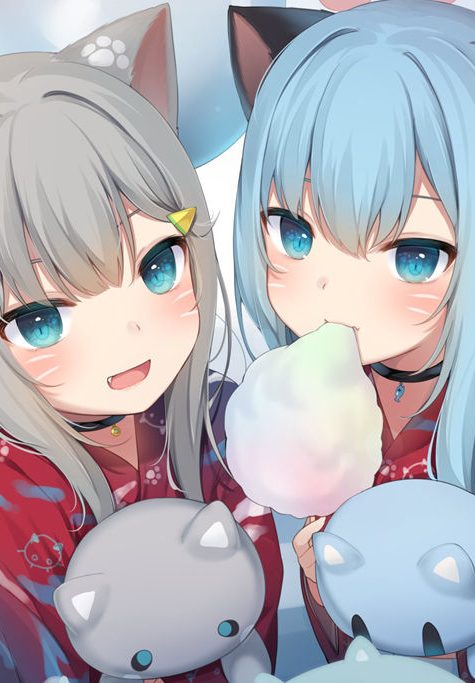 人气画师甘城なつき(Amashiro Natsuki、甘城猫猫)的原创猫娘“猫羽雫(Nekoha Shizuku)”的高清图片包